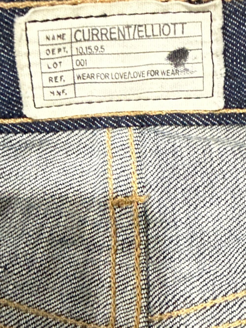 Current/Elliott Pleated Raw Hem Denim Shorts Distressed Dark Wash Sz 16 NWT - Picture 6 of 7